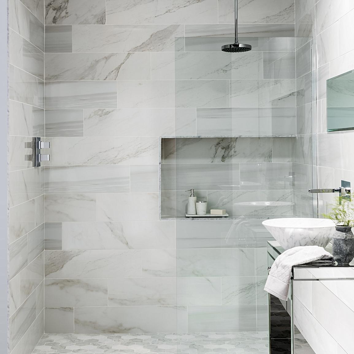 White Bathroom Tiles Topps Tiles