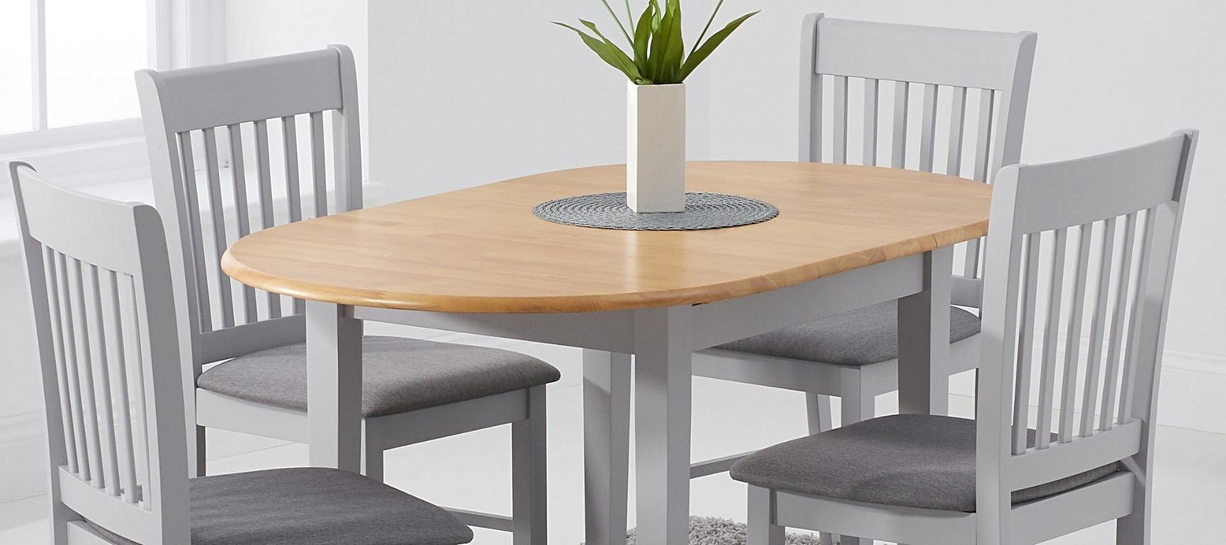 Amalfi Oak and Grey Extending Dining Table Amalfi
