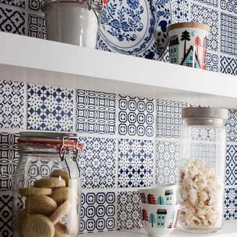 Batik Range Topps Tiles, Blue And White Ceramic Kitchen Tiles