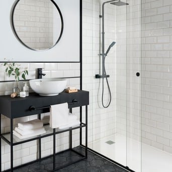 White Bathroom Tiles Topps, Black 038 White Tile Designs Bathrooms