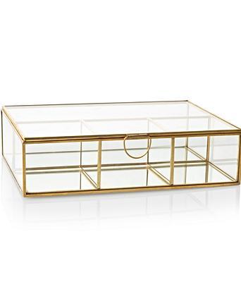 large glass jewelry box