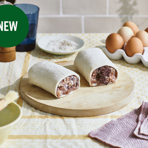 BakeatHome Black Pudding & Apple Sausage Rolls, Pack of 2 (350g) Deli