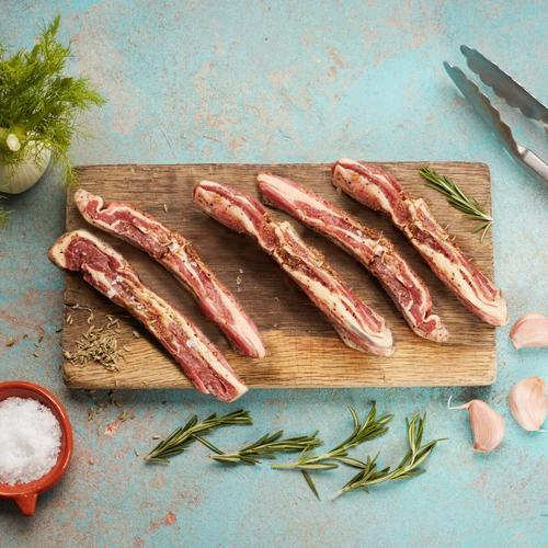 Garlic & Rosemary Lamb Riblets (500g) Field & Flower Meat