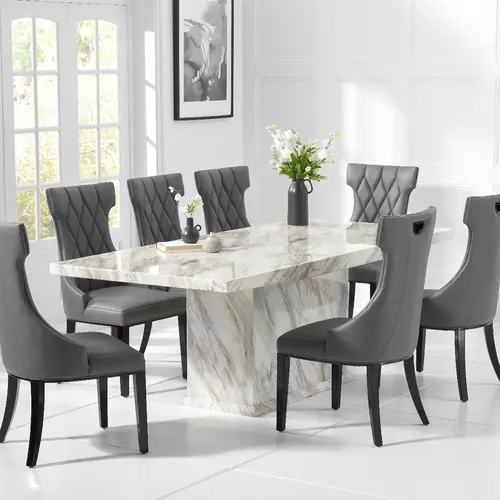 Engineered marble shop dining table