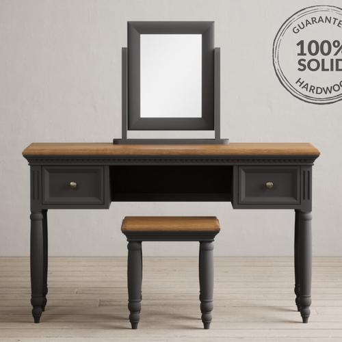 Francis Oak and Charcoal Grey Painted Painted Dressing Table Set Oak