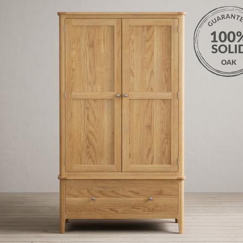 Solid oak wardrobe deals sale