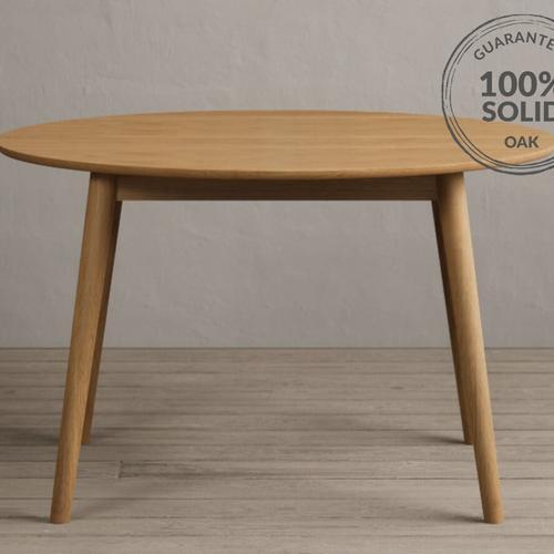 Nordic 120cm Round Oak Dining Table Oak Furniture Superstore