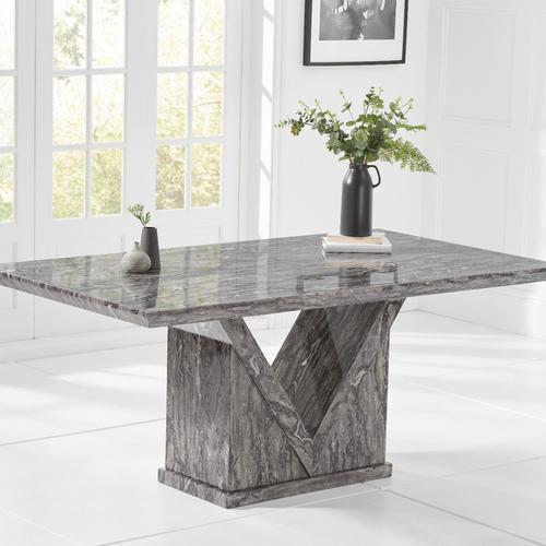 Marble dining deals table grey