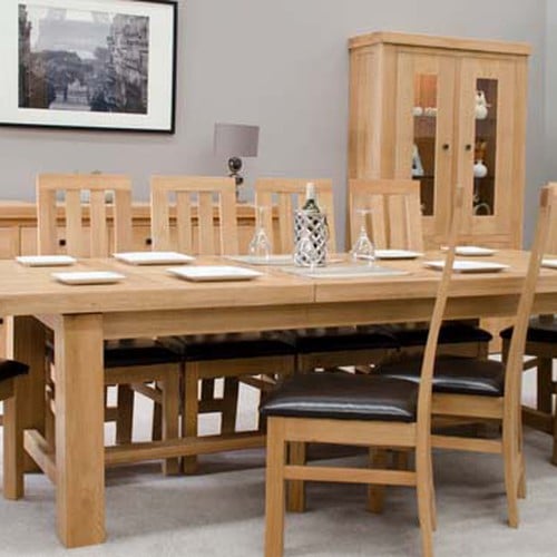 Rondeau Oak Grand Extending Dining Table, Grand Dining Room Table And Chairs