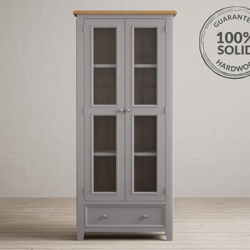 Tall Glass Display Daventry TaupeGrey Range atelieryuwa.ciao.jp