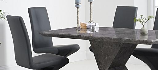 Engineered marble dining table hot sale