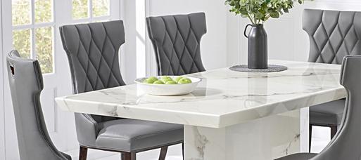 Carvelle marble hot sale dining table