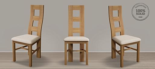 Oak dining chairs cheap with padded seats