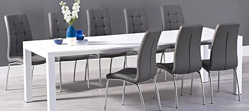 White gloss 8 seater dining table best sale
