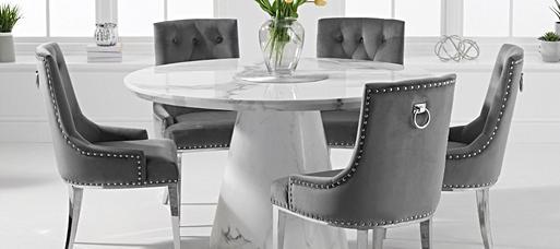 Circle marble shop dining table
