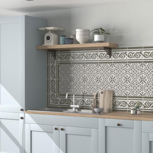 Patterned kitchen shop wall tiles