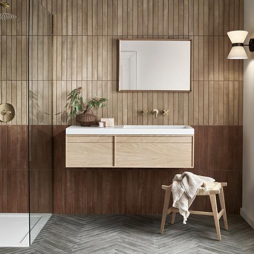 Piastrelle Mosaico Bianco Per Bagno - Foglio 300x300 Mm, Tessere 45x95 Mm - Foto 10