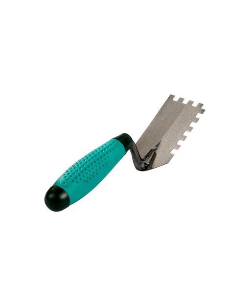 Notched margin deals trowel