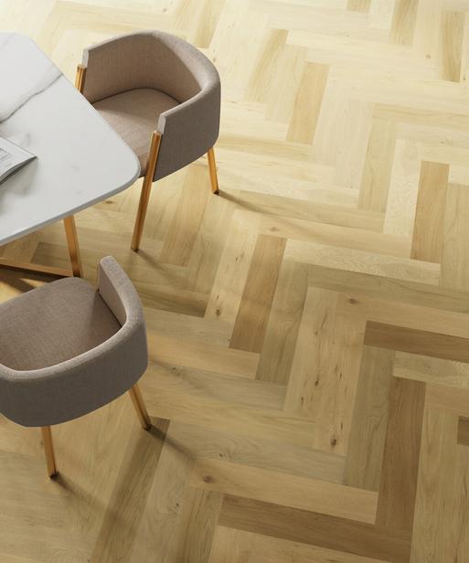 Ornes Light Oak Herringbone Engineered Wood Flooring | Topps Tiles