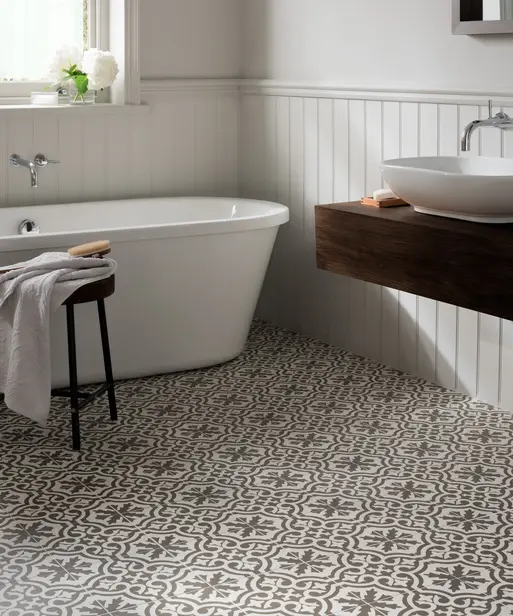 Statements™ Berkeley™ Charcoal Tile Topps Tiles