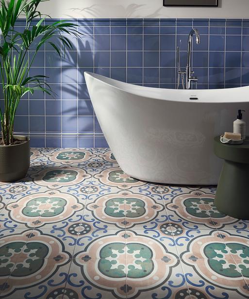 Statements Geomantic Raval Tile (45cm x 45cm) | Topps Tiles