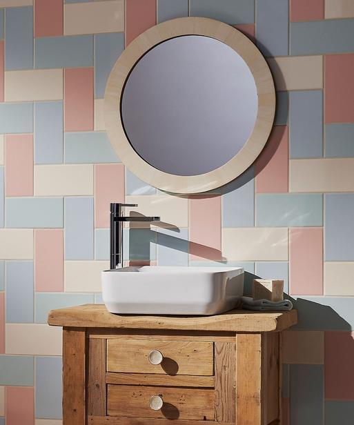 Matrix® Sky Blue Gloss Tile (9.8cm x 19.8cm) | Topps Tiles