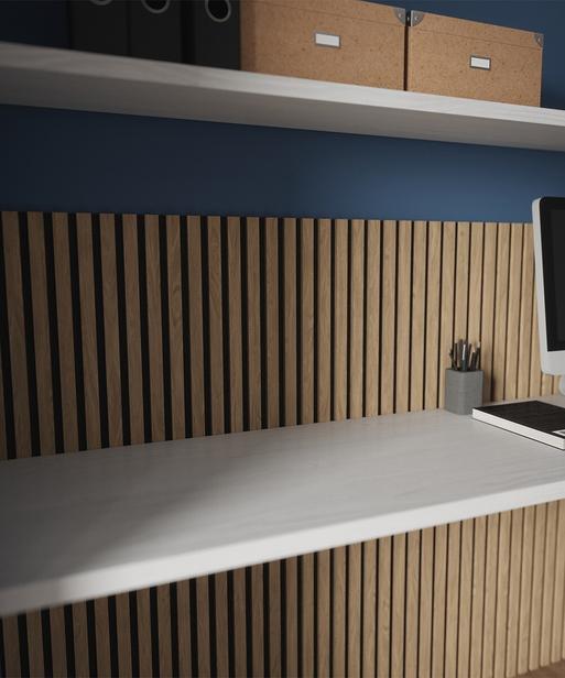 Natural Oak Acoustic Wood Wall Panel (60cm x 120cm) | Topps Tiles
