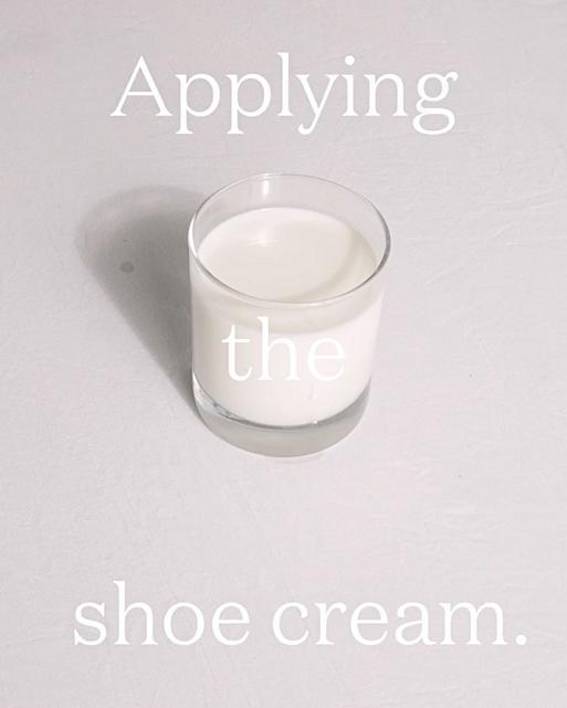 using shoe cream