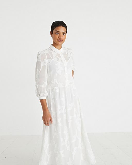 white maxi shirt dress uk