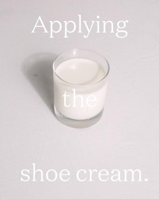 Applying shoe cream hot sale
