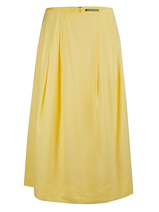 Pastel Yellow Midi Skirt | Oliver Bonas