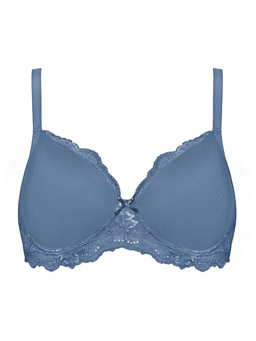Snugg Fit Floral Lace Cross Back Lycra Cotton Blue Bra, Size: Free Size  Upto 32 B, 1 at Rs 85/piece in Delhi