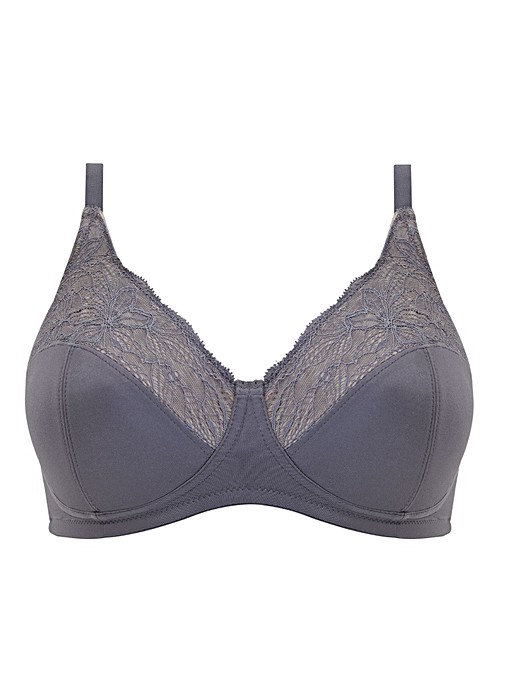 Buy Komli Lightly Padded Non Wired Full Coverage Bra - Grey at Rs.355  online