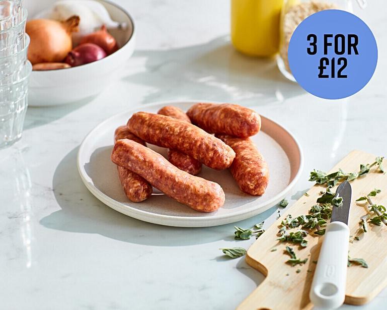 South Devon Chilli Sausages (384g) field&flower Meat