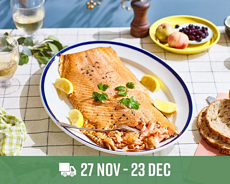 Hot Smoked Side of Salmon (1kg) Field & Flower Christmas