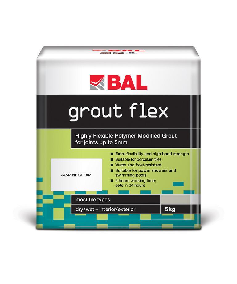 BAL Grout Flex Jasmine Cream 5kg Topps Tiles