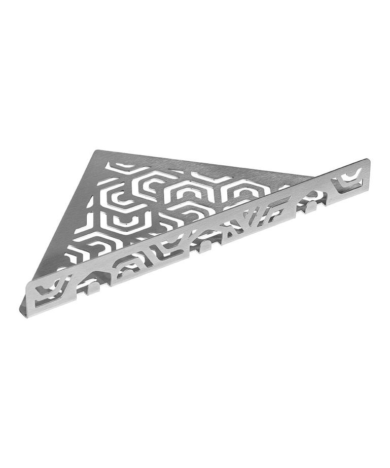 Dural Triangular Patterned Shelf With Railing and Hanger Stainless ...