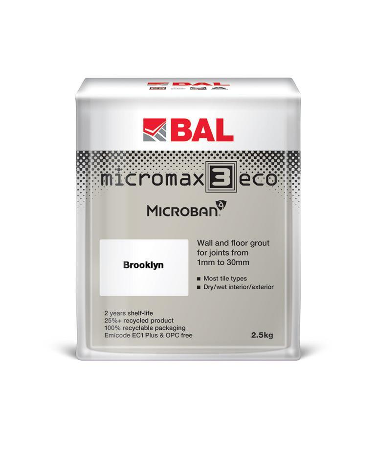 BAL Micromax3 Eco Grout Brooklyn 2.5kg Topps Tiles