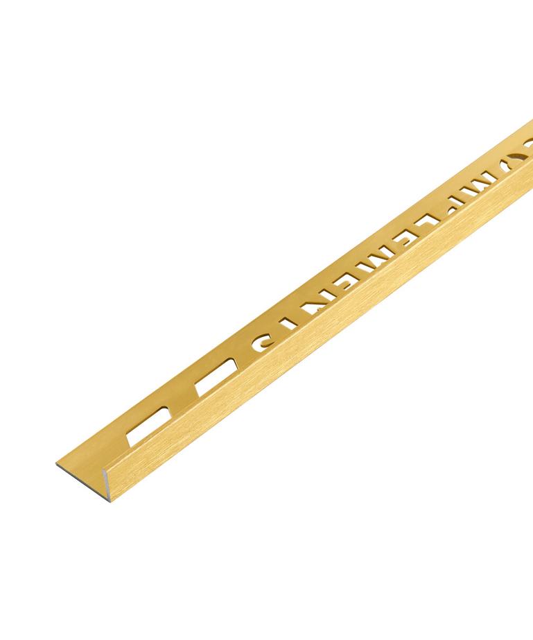 Complements™ Brushed Gold Straight Edge 10mm Trim | Topps Tiles