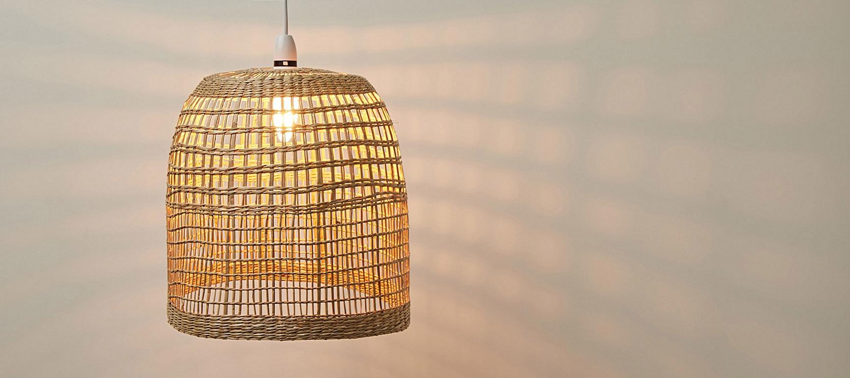 Natural Seagrass Woven Pendant Lampshade Oliver Bonas