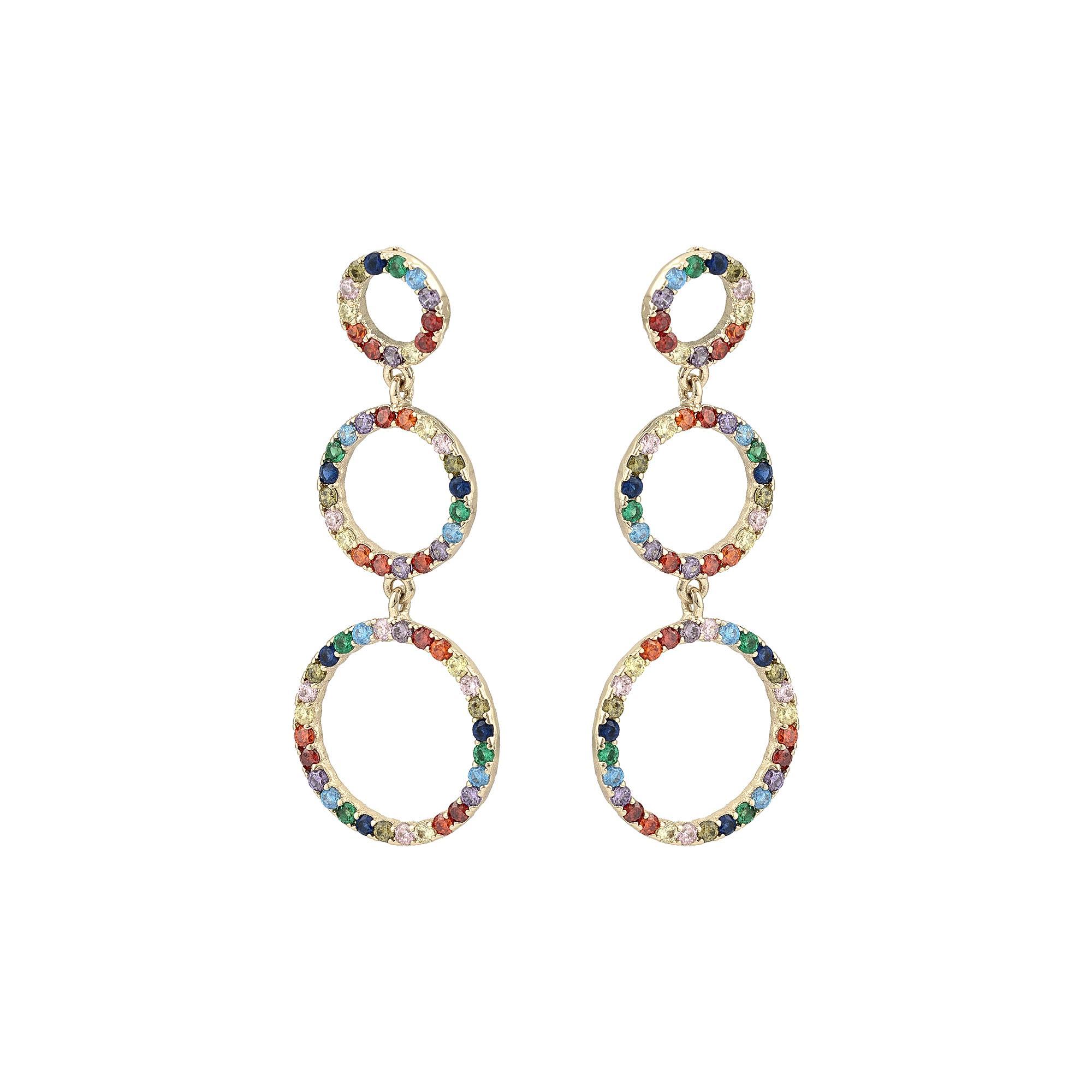 Oliver Bonas Women Skylar Multicoloured Circles Drop ...