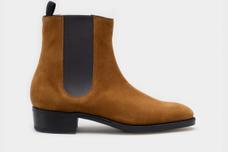 John Lobb - Haldon Dark Brown Suede Dress Shoe | Mitchell Stores