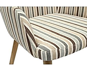 Ludlow Duck Egg Blue Stripe Fabric Dining Chairs