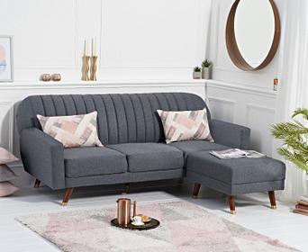 Lucia Sofa Bed In Grey Linen