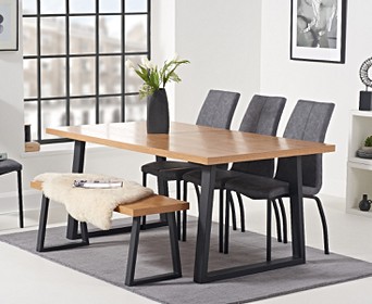 Urban 180cm Dining Table With Noir, Noir Dining Table And Chairs