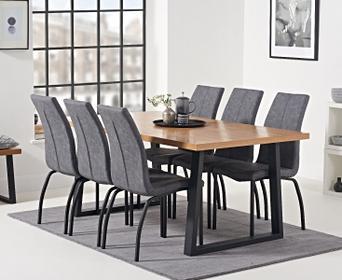 Urban 180cm Dining Table With Noir Antique Dining Chairs