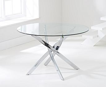 Denver 120cm Glass Dining Table With Calgary Chairs