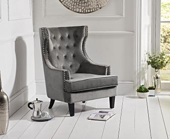 grey armchair