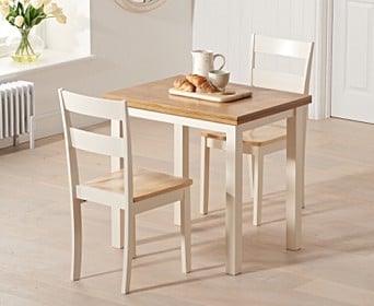 Hastings Extending Cream And Oak Table With Chiltern Chairs