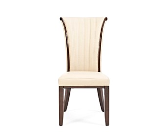 Alpine Cream Leather Dining Chairs, Cream Leather Parson Dining Chairs